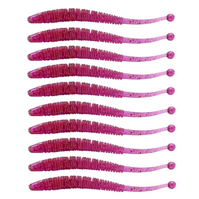 10gab Worm Soft Lures garneļu smarža Piedevu zvejas vobleris 60mm 0,6g Mākslīgās gumijas Soft Bait Carp Bass Isca lure Leurre
