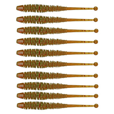 10gab Worm Soft Lures garneļu smarža Piedevu zvejas vobleris 60mm 0,6g Mākslīgās gumijas Soft Bait Carp Bass Isca lure Leurre