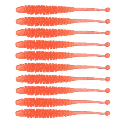 10gab Worm Soft Lures garneļu smarža Piedevu zvejas vobleris 60mm 0,6g Mākslīgās gumijas Soft Bait Carp Bass Isca lure Leurre