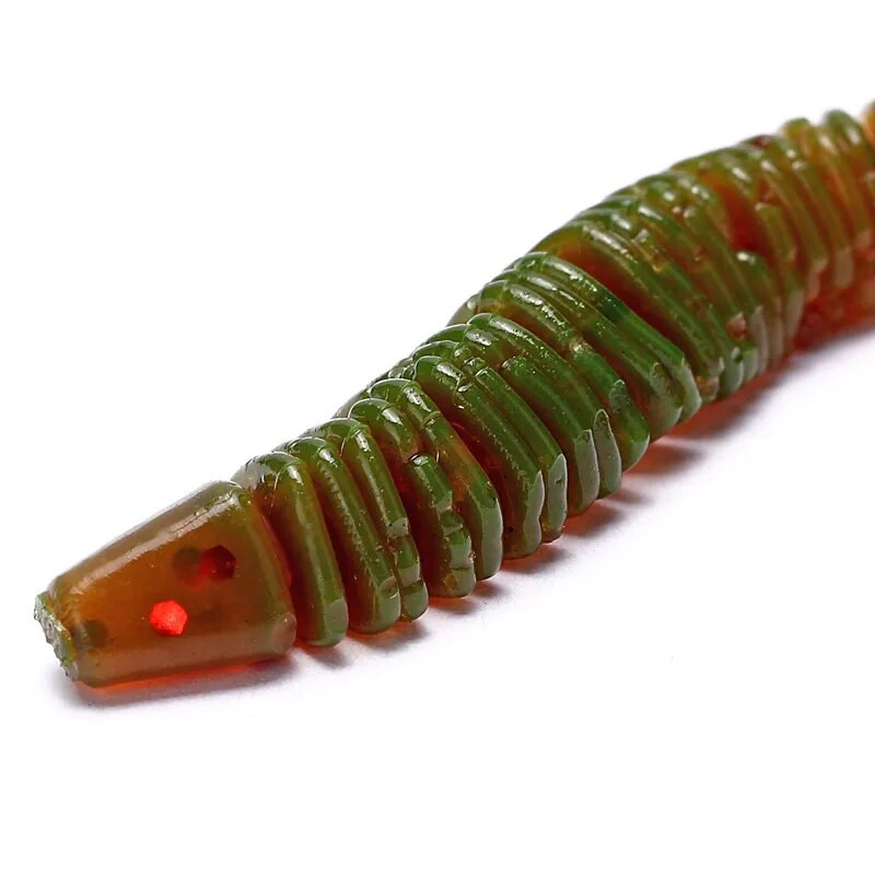 10gab Worm Soft Lures garneļu smarža Piedevu zvejas vobleris 60mm 0,6g Mākslīgās gumijas Soft Bait Carp Bass Isca lure Leurre