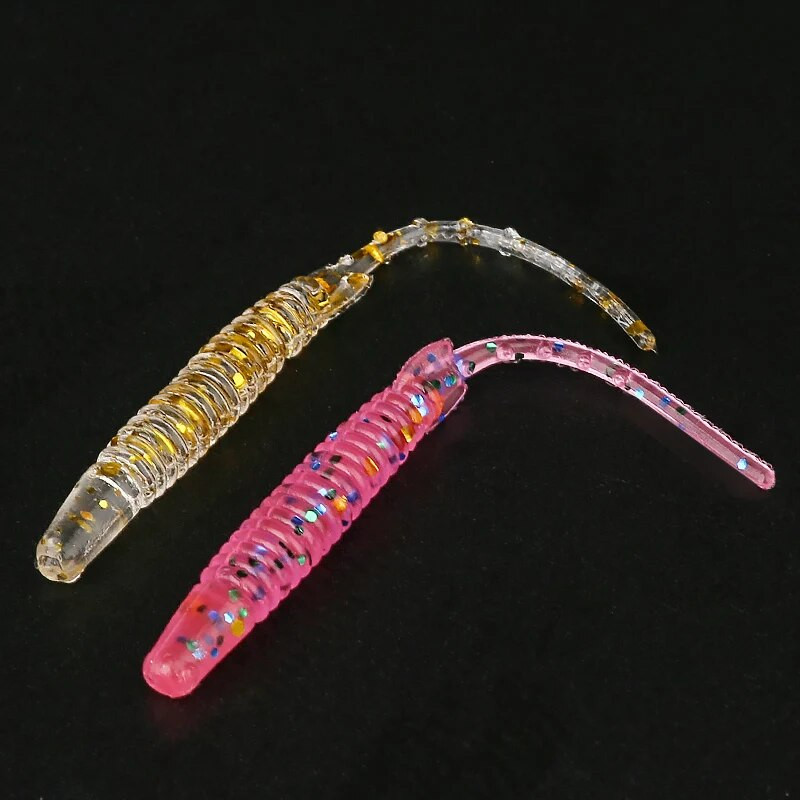 Ardea Soft Lure 55mm0.5g 12gab Mākslīgā silikona Small Bait Worm Swimbait Vobleris Jigging Slow Garneles Karpu Bass Makšķerēšanas piederumi