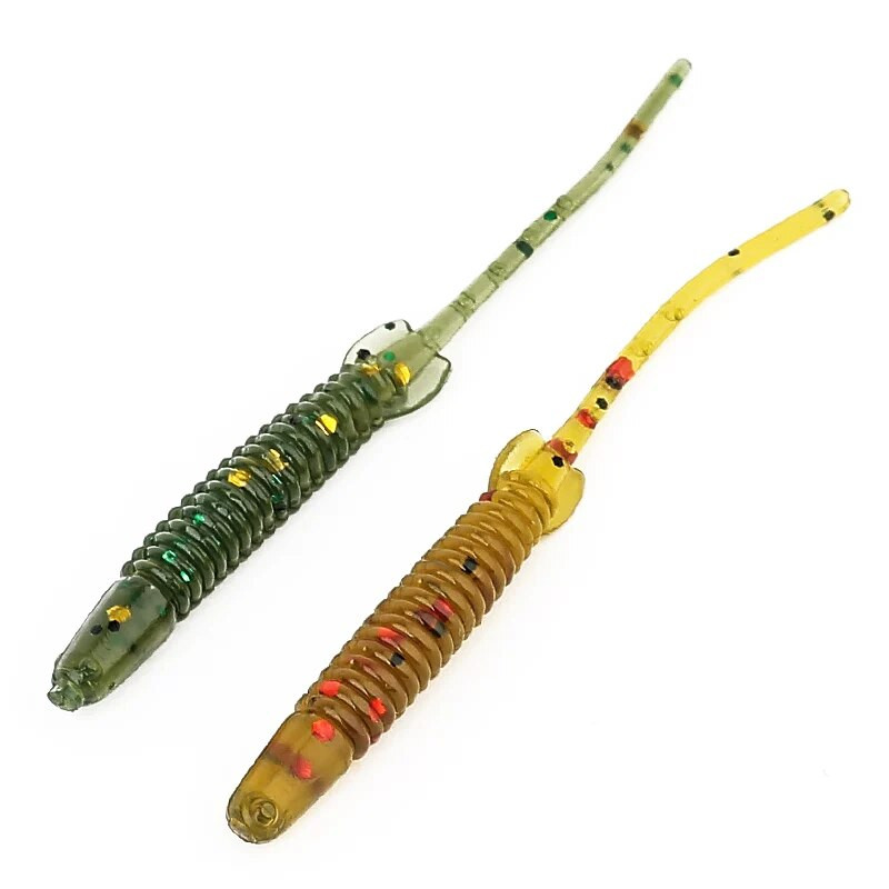 Ardea Soft Lure 55mm0.5g 12gab Mākslīgā silikona Small Bait Worm Swimbait Vobleris Jigging Slow Garneles Karpu Bass Makšķerēšanas piederumi