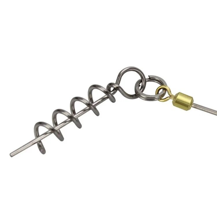 Waterboy S/M/L Fish Screw Rig Kit Dubultais makšķerēšanas trīskāršais āķis ar līdakas centru Pin Shad Belly Stingers Sekla-Rigging Mīksts Lure