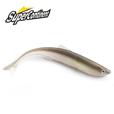 2023 Supercontinent leanness ShadTeez 6cm/8cm Pike Zander Predator Fishing 3d eyes Мека примамка Риболовни примамки