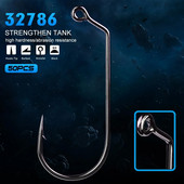 50 τμχ Υψηλής ποιότητας Jig Big Series Fishing Hook Sunlure Μάρκα Single hook 32786-1/0-5/0 Size Fishhook Saltwater Bass