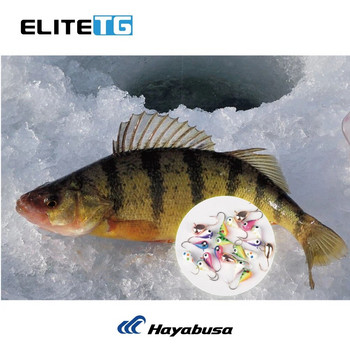 Elite TG 5 τεμ. Tungsten Ice Fishing Jig, 2,7mm-6,0mm Tear Drop Hayabusa Hook Winter Pike Carp Panfish Soft Lure Bait Tackel