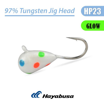 Elite TG 5 τεμ. Tungsten Ice Fishing Jig, 2,7mm-6,0mm Tear Drop Hayabusa Hook Winter Pike Carp Panfish Soft Lure Bait Tackel