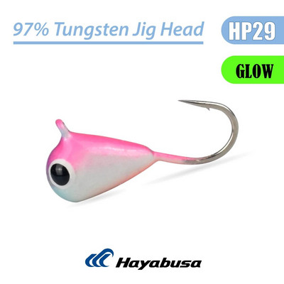 Elite TG 5 τεμ. Tungsten Ice Fishing Jig, 2,7mm-6,0mm Tear Drop Hayabusa Hook Winter Pike Carp Panfish Soft Lure Bait Tackel