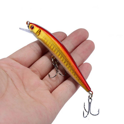 1 ΤΕΜ Minnow Fishing Lure 95mm 8g Floating Hard Bait Wobbler Jig Bait Crankbait Κυπρίνος Ριγέ μπάσο Pesca Είδη ψαρέματος SwimBait