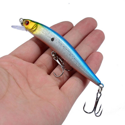 1 ΤΕΜ Minnow Fishing Lure 95mm 8g Floating Hard Bait Wobbler Jig Bait Crankbait Κυπρίνος Ριγέ μπάσο Pesca Είδη ψαρέματος SwimBait