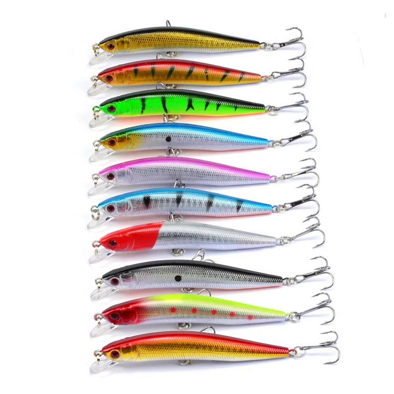 1 ΤΕΜ Minnow Fishing Lure 95mm 8g Floating Hard Bait Wobbler Jig Bait Crankbait Κυπρίνος Ριγέ μπάσο Pesca Είδη ψαρέματος SwimBait