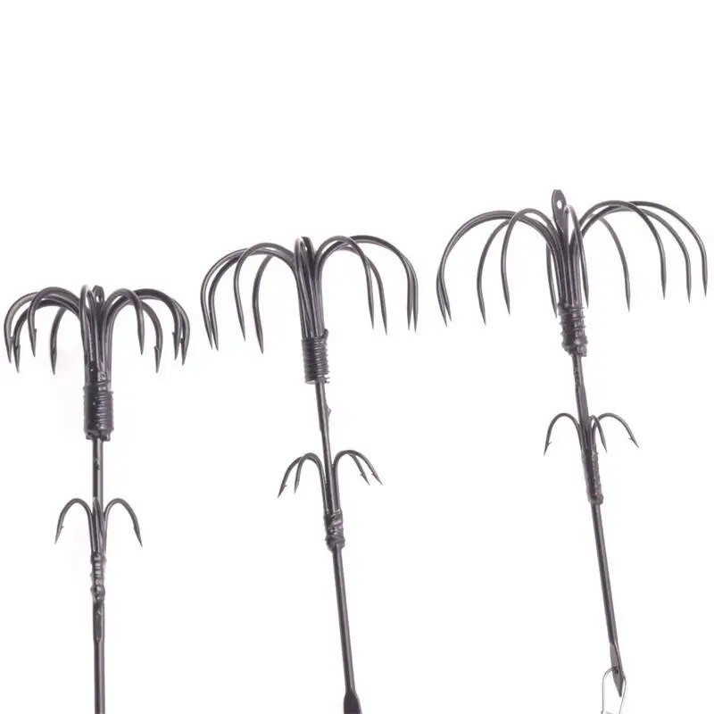 1Gb Divstāvu kalmāru āķis Kalmāru džigas jūras makšķerēšanai astoņkājis āķis kalmārs lietussargs āķis zvejas vilinājums Calamary ēsmas ķērāju rīki