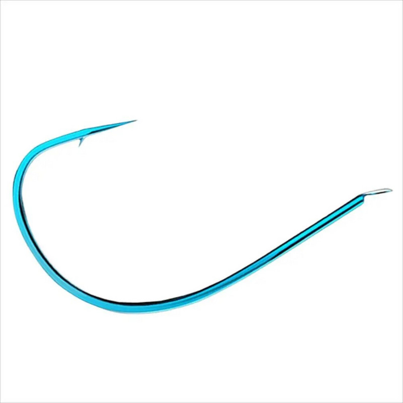 50 komada plavo-crne silm ribolovne udice Pesca bodljikava tanka udica, jedna ravna udica od visokougljičnog čelika, slatkovodna