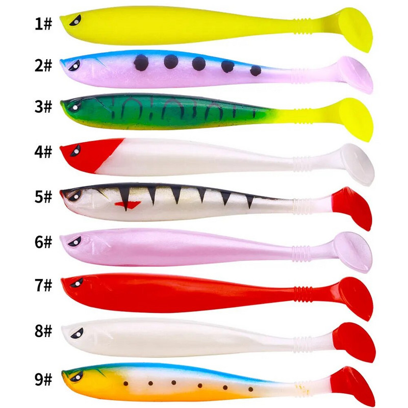 6tk/komplekt Creature Baits Kalasööt vinüülid Pehme sööt 9cm/4.1g Predator Fishing Pike Pehme kummisööt Kalastustarvikud