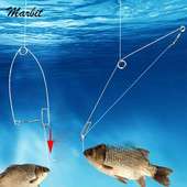 5tk telkimisautomaatne püügiseade vedruväljatõuke konks, roostevabast terasest universaalne kalatarvete konksu tööriista artefakt