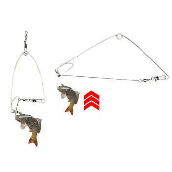 5 τμχ Αυτόματη συσκευή ψαρέματος Camping Άγκιστρο ψαρέματος με ελατήριο εξώθησης άγκιστρο ψαρέματος από ανοξείδωτο χάλυβα Εργαλείο αγκίστρι για ταμπλό ψαριών γενικής χρήσης