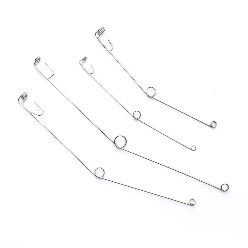 5tk telkimisautomaatne püügiseade vedruväljatõuke konks, roostevabast terasest universaalne kalatarvete konksu tööriista artefakt