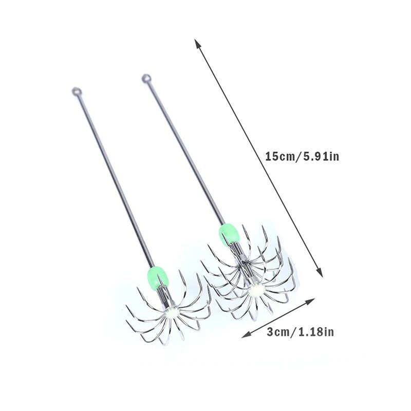 Ανοξείδωτο ατσάλι διπλών στρωμάτων με γάντζο ομπρέλας καλαμάρι χταπόδι για ψάρεμα