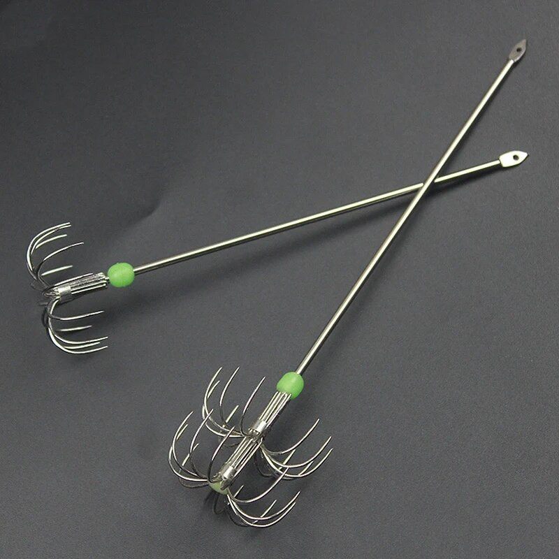 Ανοξείδωτο ατσάλι διπλών στρωμάτων με γάντζο ομπρέλας καλαμάρι χταπόδι για ψάρεμα