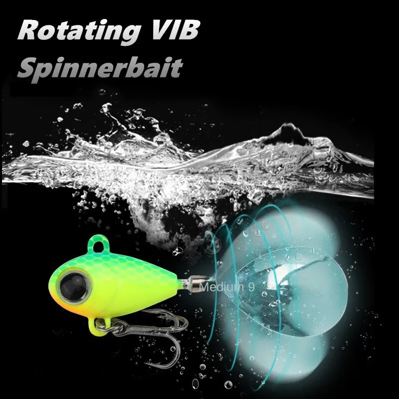 Spinner Bait Grimstošs Metāla Jig VIB Chatterbait Rotating Tail Vatalion Lure jūras makšķerēšanas piederumi Bass Karpas karote Vobleri Buzzbait