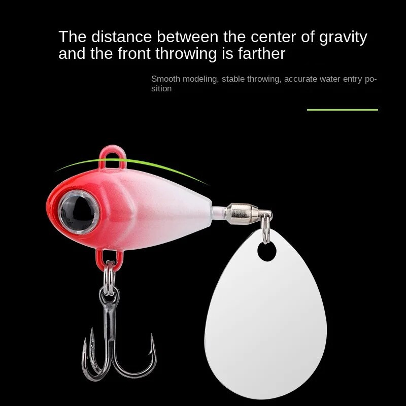 Spinner Bait Grimstošs Metāla Jig VIB Chatterbait Rotating Tail Vatalion Lure jūras makšķerēšanas piederumi Bass Karpas karote Vobleri Buzzbait