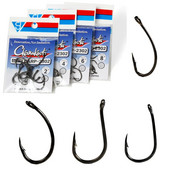 Ανθρακούχο ατσάλι Carp Hooks Επικάλυψη Carp Fishing Hooks Wide Gape με Micro Barb Matt Black Yn Hook για χοντρό gamakaTSU