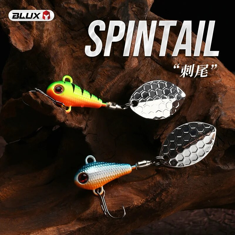 BLUX SPINTAIL makšķerēšanas māneklis 4.5g 7g 11g Mag Tail Spinner Shad Metāla Vib Casting Shore Jig Bait Vara asmens karote Saldūdens bass