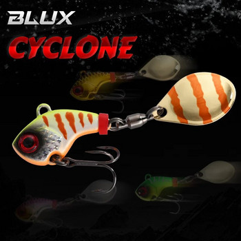 BLUX CYCLONE Tail Spinner 1/4oz 3/8oz Shad Metal Vib Casting Shore Jig Bait Copper Blade Spoon Сладководна примамка за риболов на лаврак