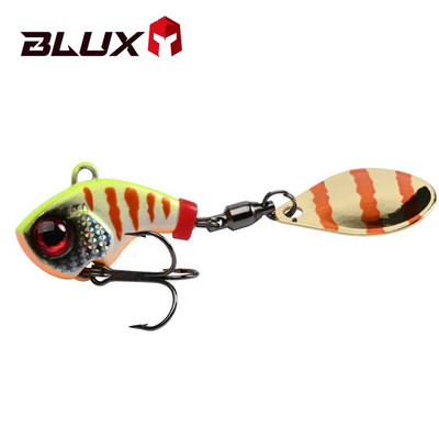 BLUX CYCLONE Tail Spinner 1/4oz 3/8oz Shad Metal Vib Casting Shore Jig Bait Copper Blade Spoon Сладководна примамка за риболов на лаврак