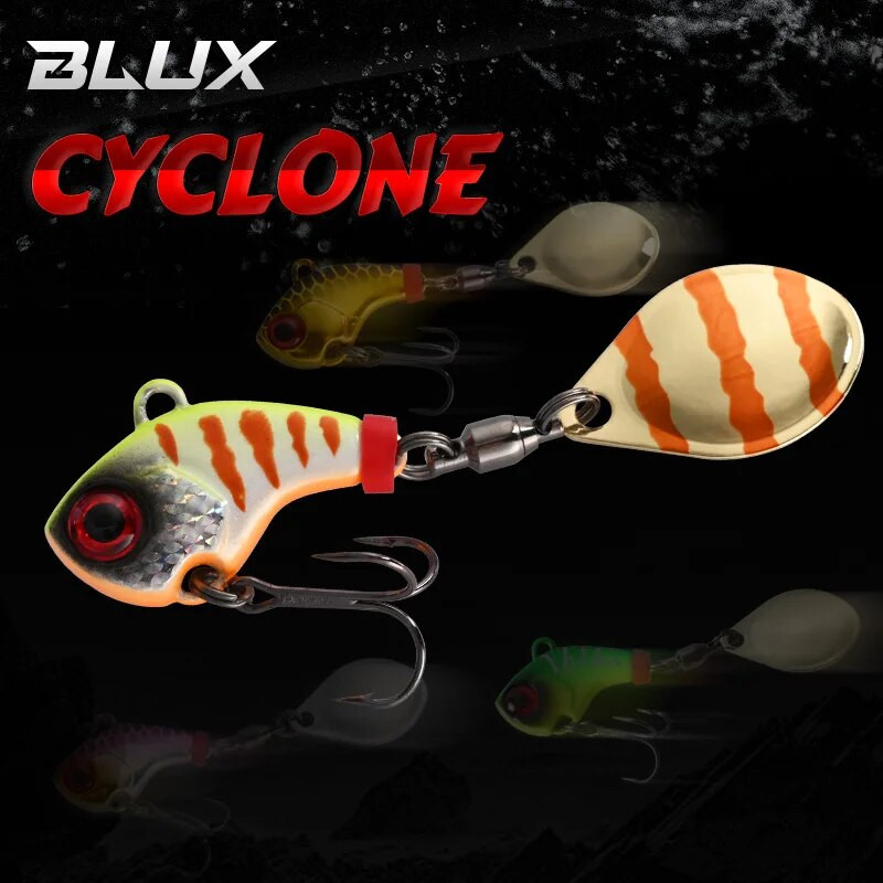 BLUX CYCLONE Tail Spinner 1/4oz 3/8oz Shad Metal Vib Casting Shore Jig Bait Χάλκινη λεπίδα κουτάλι Δέλεαρ ψαρέματος μπάσου γλυκού νερού