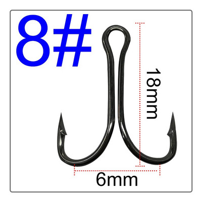 2/4/6/8/10/12# Luya Dvostruka udica DIY modifikacija Neobješeno dno Boda od visokougljičnog čelika Tvrdi mamac Dodaci za meke mamce