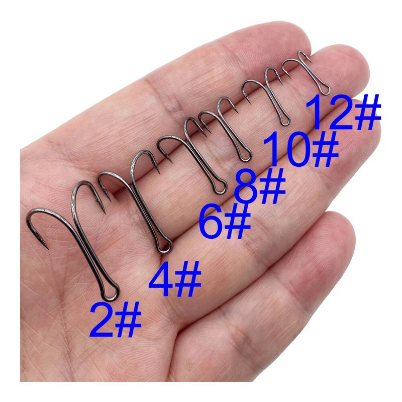 2/4/6/8/10/12# Luya Dvostruka udica DIY modifikacija Neobješeno dno Boda od visokougljičnog čelika Tvrdi mamac Dodaci za meke mamce