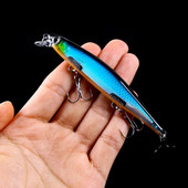 HENGJIA Minnow Fishing Lure Laser Hard Artificial Bait 3D Eyes 11cm 13g Voblerid Karpkala Püügitarbed Slow Uping Jerkbait