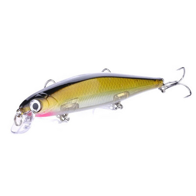 HENGJIA Minnow Fishing Lure Laser Hard Artificial Bait 3D Eyes 11cm 13g Voblerid Karpkala Püügitarbed Slow Uping Jerkbait