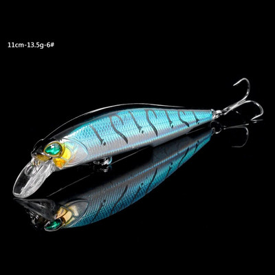 HENGJIA Minnow Fishing Lure Laser Hard Artificial Bait 3D Eyes 11cm 13g Voblerid Karpkala Püügitarbed Slow Uping Jerkbait