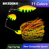 Bazooka 15g 18g Spinnerbait Fishing Lure Traatsööt Metallist Spinner Buzzbait Swimbait Hook JIG Kit Seelik peche Bass Pike Winter
