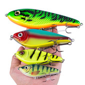Hanlin Glide Jerkbait 75/90/120/150/mm Populārs Pike Hard Jerk Bait Crankbait Muskie Lures Makšķerēšanas mānekļi Voblera Bass Tackle