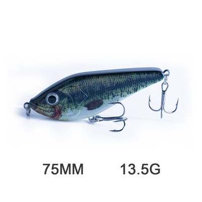 Hanlin Glide Jerkbait 75/90/120/150/mm Populārs Pike Hard Jerk Bait Crankbait Muskie Lures Makšķerēšanas mānekļi Voblera Bass Tackle