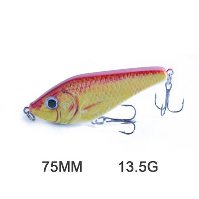 Hanlin Glide Jerkbait 75/90/120/150/mm Populārs Pike Hard Jerk Bait Crankbait Muskie Lures Makšķerēšanas mānekļi Voblera Bass Tackle