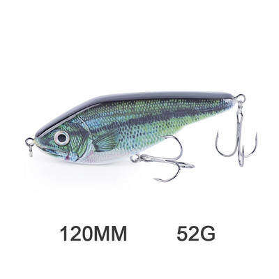 Hanlin Glide Jerkbait 75/90/120/150/mm Populārs Pike Hard Jerk Bait Crankbait Muskie Lures Makšķerēšanas mānekļi Voblera Bass Tackle