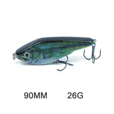 Hanlin Glide Jerkbait 75/90/120/150/mm Populārs Pike Hard Jerk Bait Crankbait Muskie Lures Makšķerēšanas mānekļi Voblera Bass Tackle