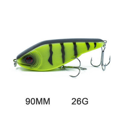Hanlin Glide Jerkbait 75/90/120/150/mm Populārs Pike Hard Jerk Bait Crankbait Muskie Lures Makšķerēšanas mānekļi Voblera Bass Tackle