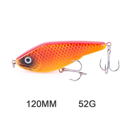 Hanlin Glide Jerkbait 75/90/120/150/mm Populārs Pike Hard Jerk Bait Crankbait Muskie Lures Makšķerēšanas mānekļi Voblera Bass Tackle