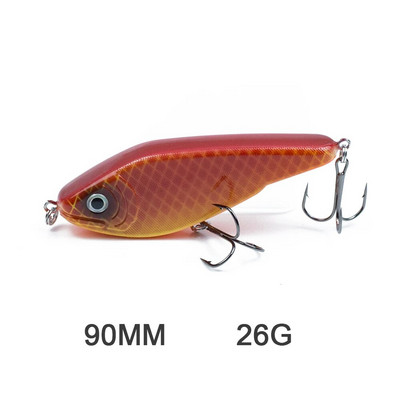 Hanlin Glide Jerkbait 75/90/120/150/mm Populārs Pike Hard Jerk Bait Crankbait Muskie Lures Makšķerēšanas mānekļi Voblera Bass Tackle