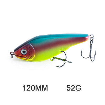 Hanlin Glide Jerkbait 75/90/120/150/mm Populārs Pike Hard Jerk Bait Crankbait Muskie Lures Makšķerēšanas mānekļi Voblera Bass Tackle