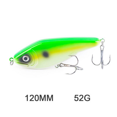 Hanlin Glide Jerkbait 75/90/120/150/mm Populārs Pike Hard Jerk Bait Crankbait Muskie Lures Makšķerēšanas mānekļi Voblera Bass Tackle