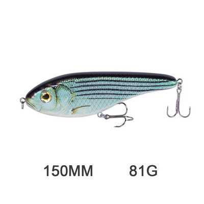 Hanlin Glide Jerkbait 75/90/120/150/mm Populārs Pike Hard Jerk Bait Crankbait Muskie Lures Makšķerēšanas mānekļi Voblera Bass Tackle