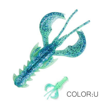 Supercontinent CRAZY 65mm/40mm Lobster Soft Lure Makšķerēšanas mānekļi Pievilcīgs Garneļu smaržas sāls Vobleris