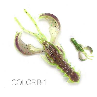 Supercontinent CRAZY 65mm/40mm Lobster Soft Lure Makšķerēšanas mānekļi Pievilcīgs Garneļu smaržas sāls Vobleris
