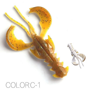 Supercontinent CRAZY 65mm/40mm Lobster Soft Lure Makšķerēšanas mānekļi Pievilcīgs Garneļu smaržas sāls Vobleris